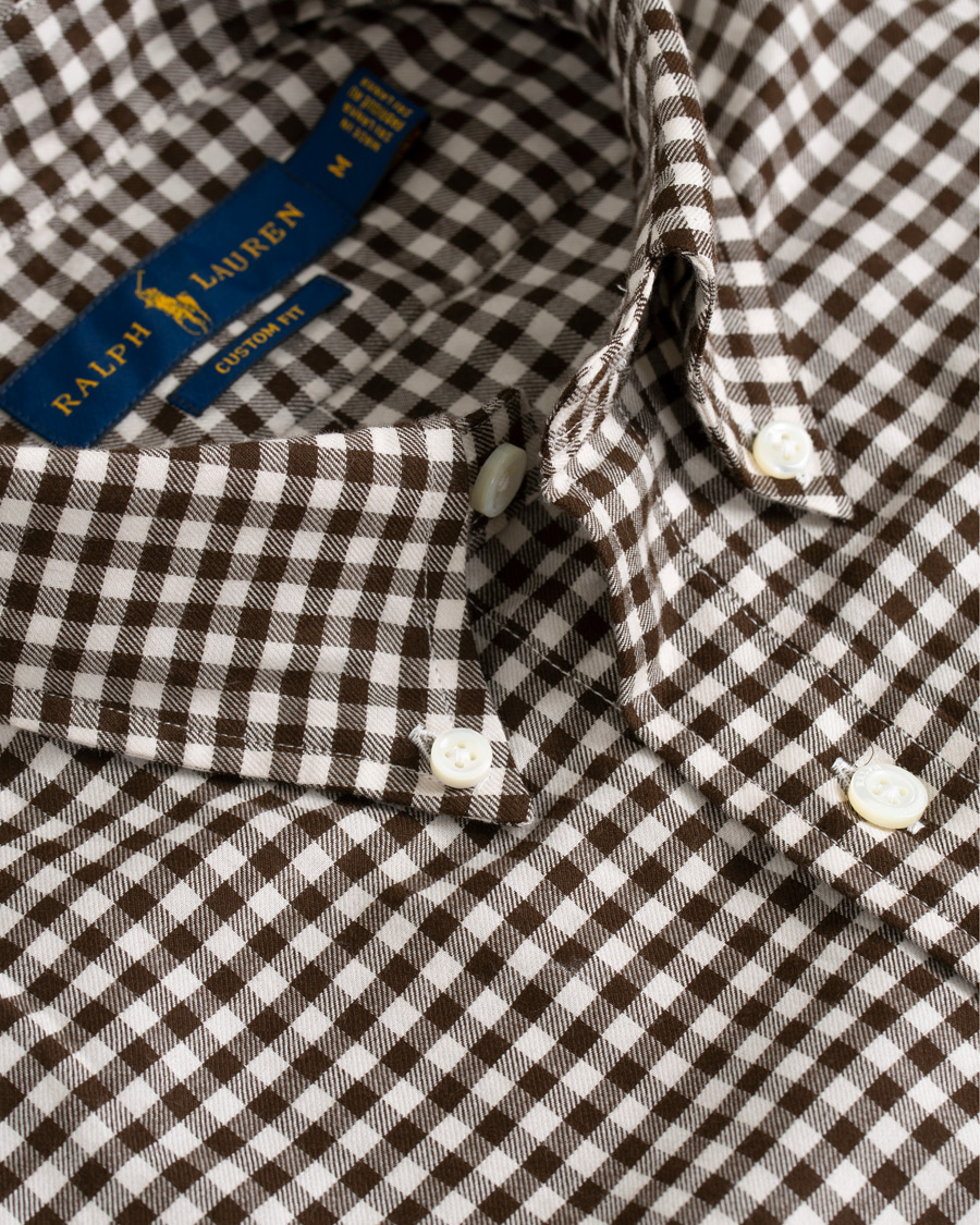 Heren | Overhemden | Polo Ralph Lauren | Custom Fit Twill Check Shirt Brown/White
