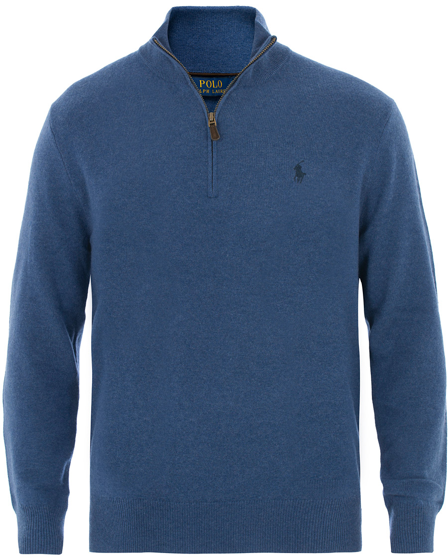 Heren | Truien | Polo Ralph Lauren | Merino Half Zip Shale Blue