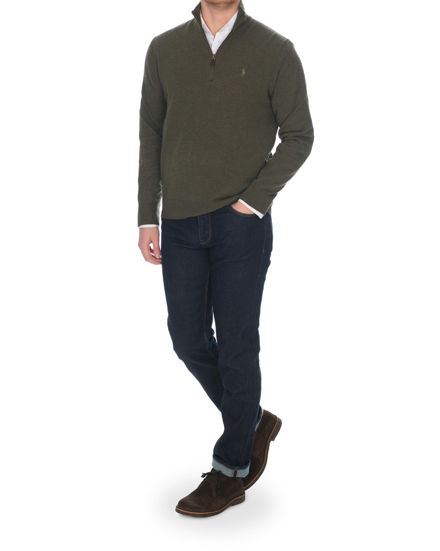 Homme | Pulls Et Tricots | Polo Ralph Lauren | Merino Half Zip Olive