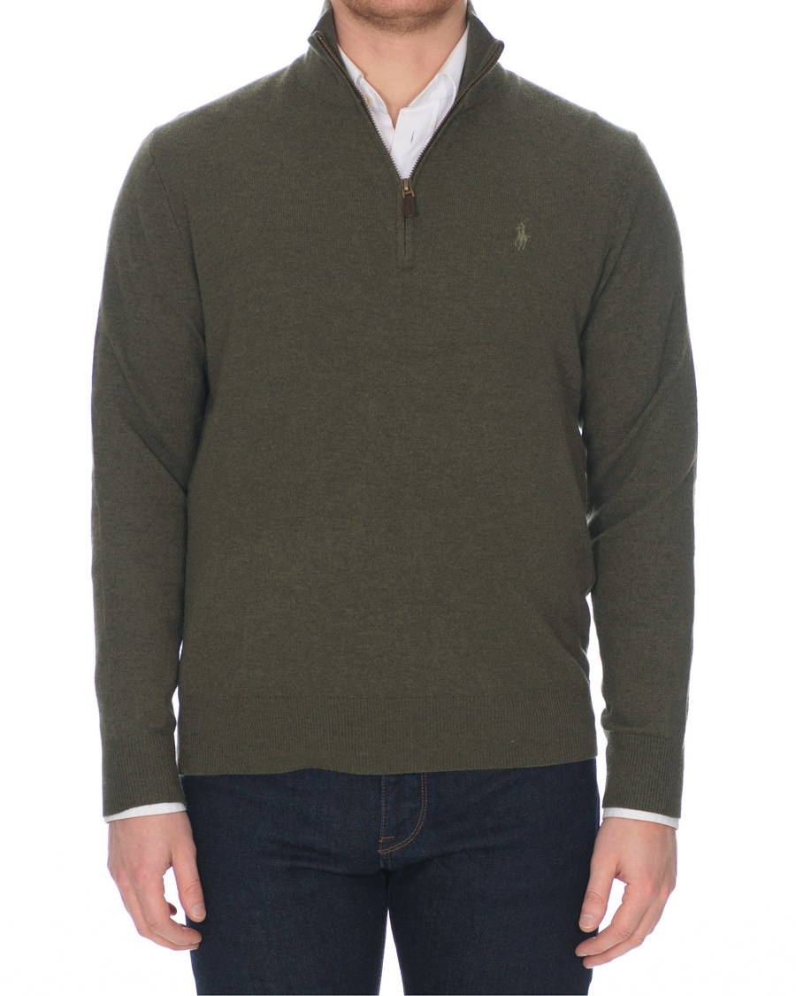 Homme | Pulls Et Tricots | Polo Ralph Lauren | Merino Half Zip Olive