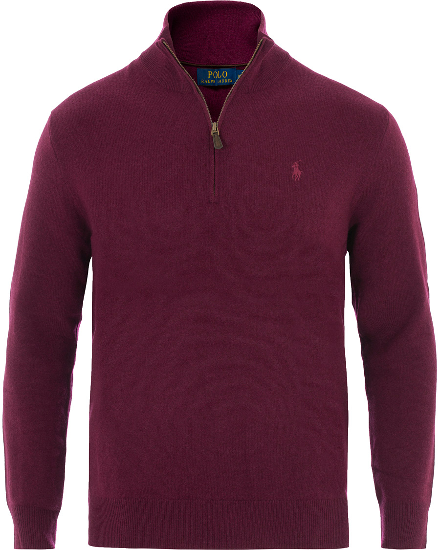 Heren | Truien | Polo Ralph Lauren | Merino Half Zip Burgundy