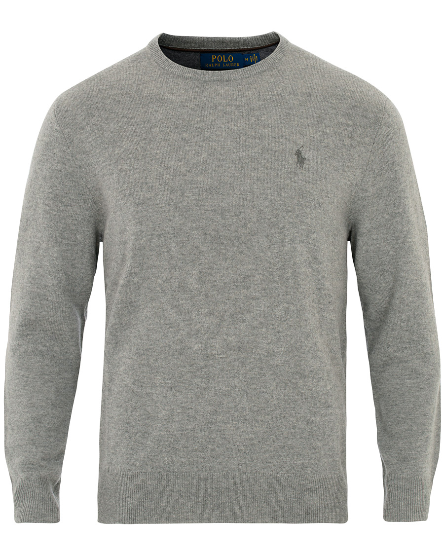Homme | Pulls Et Tricots | Polo Ralph Lauren | Lambswool Crew Neck Pullover Fawn Grey Heather