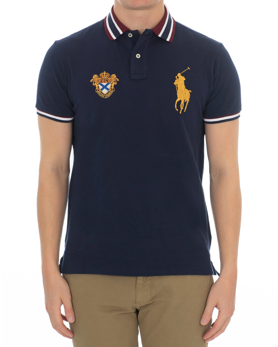 Heren | Polo's | Polo Ralph Lauren | Custom Slim Fit Crest Big Pony Polo French Navy