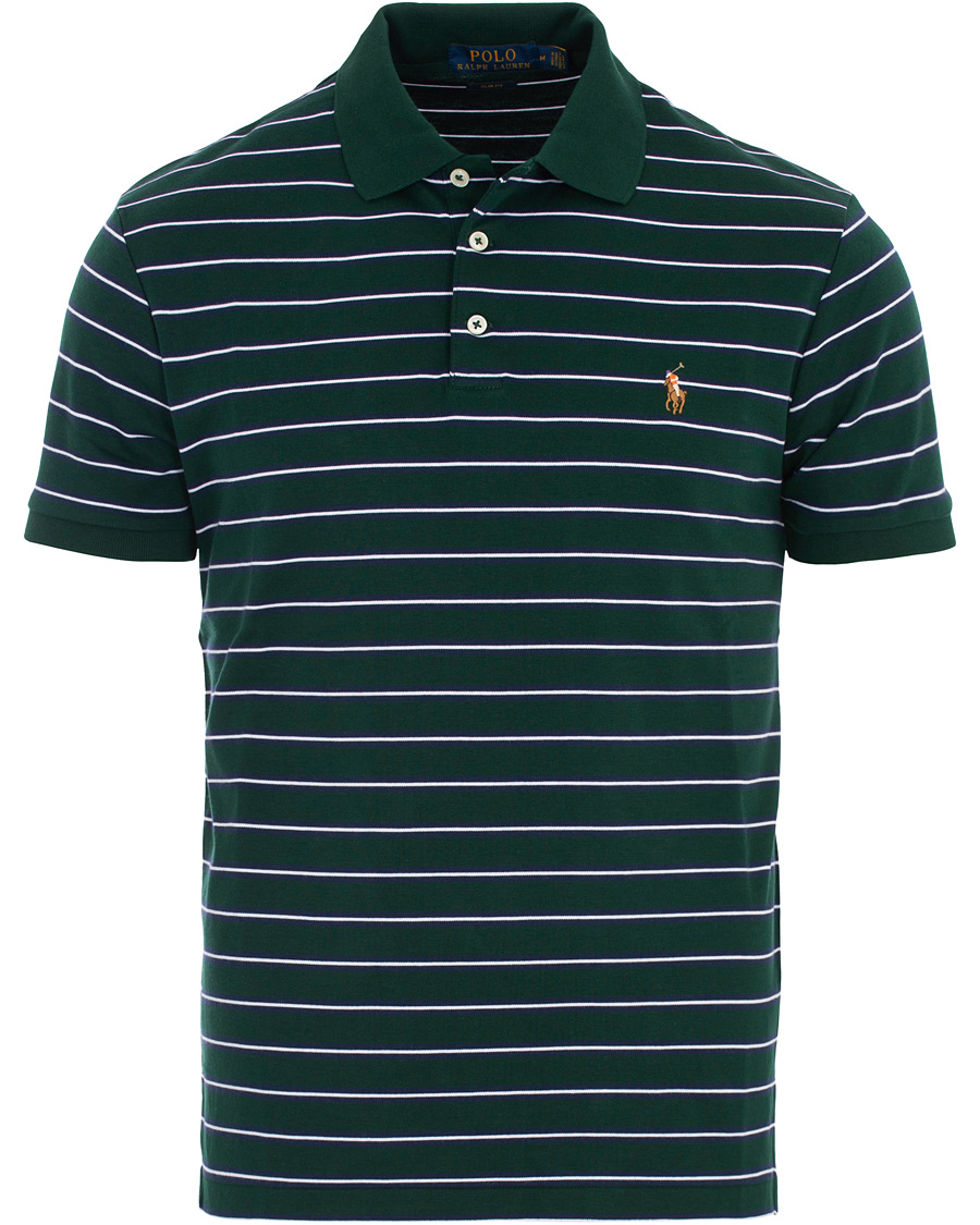Heren | Polo's | Polo Ralph Lauren | Pima Luxury Stripe Polo Green/White