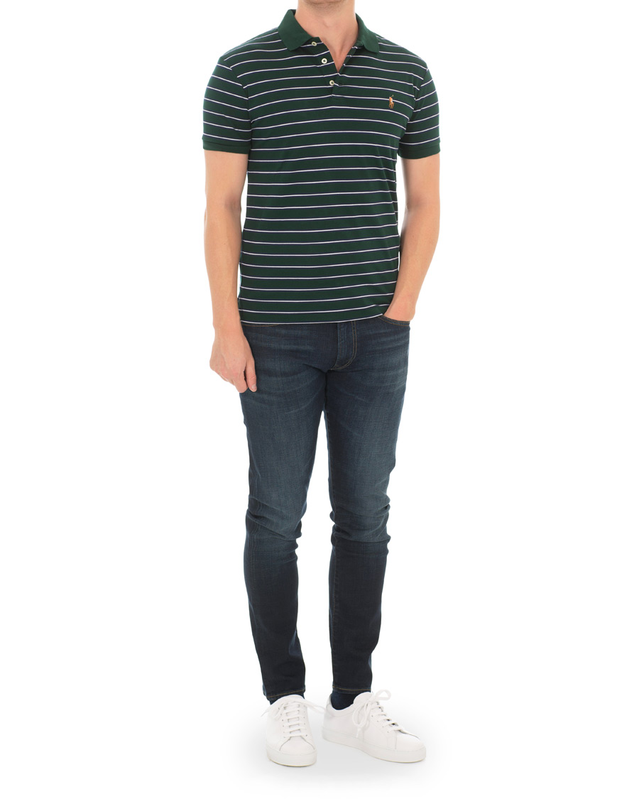 Heren | Polo's | Polo Ralph Lauren | Pima Luxury Stripe Polo Green/White