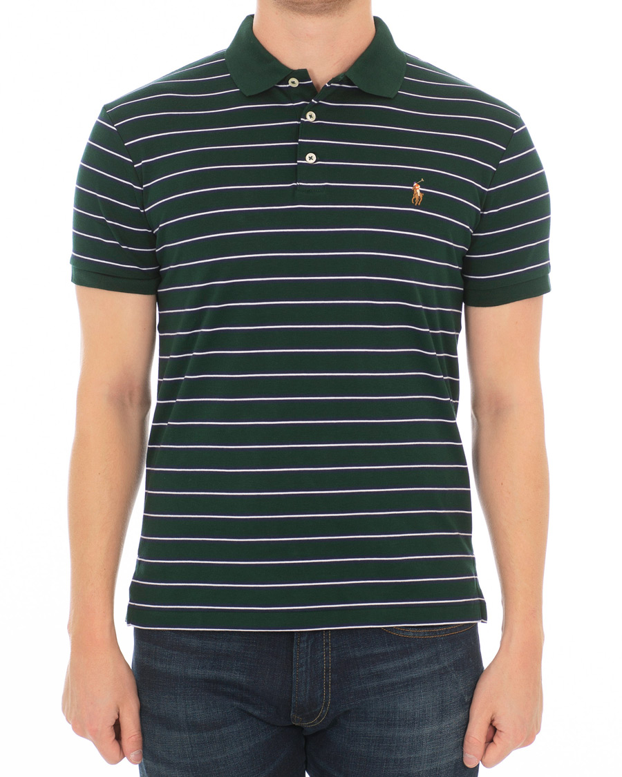 Heren | Polo's | Polo Ralph Lauren | Pima Luxury Stripe Polo Green/White
