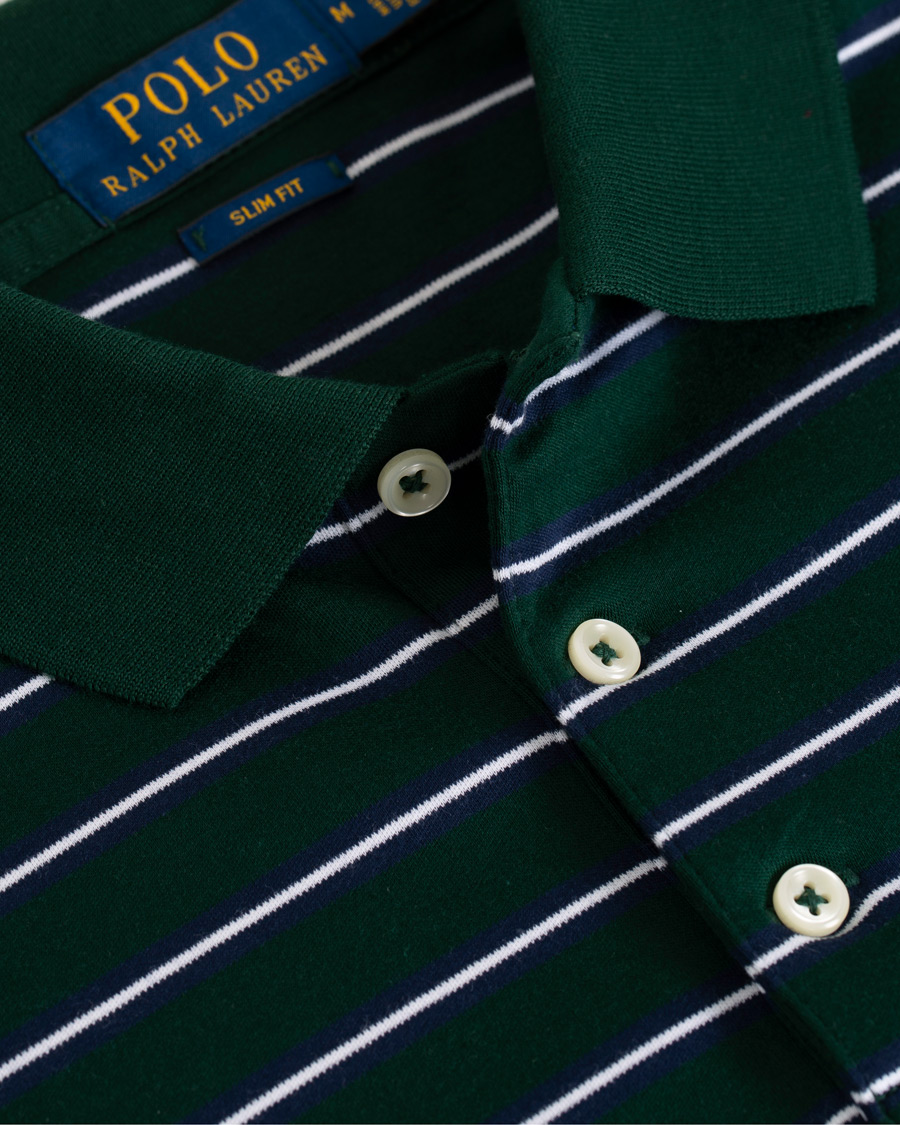 Heren | Polo's | Polo Ralph Lauren | Pima Luxury Stripe Polo Green/White