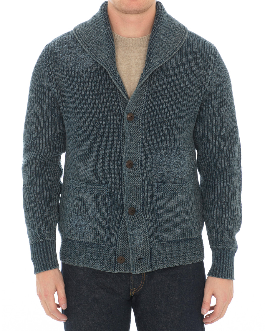 Heren | Truien | RRL | Shawl Collar Cardigan Dark Indigo