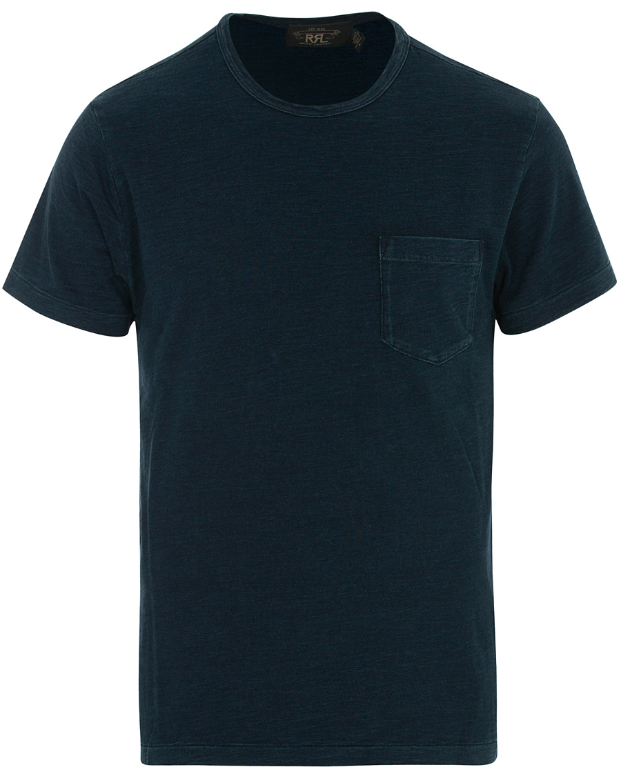 Homme | T-shirts | RRL | Standard Pocket Tee Rinsed Blue Indigo