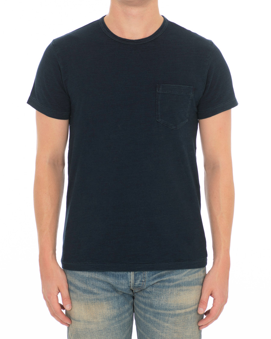 Homme | T-shirts | RRL | Standard Pocket Tee Rinsed Blue Indigo