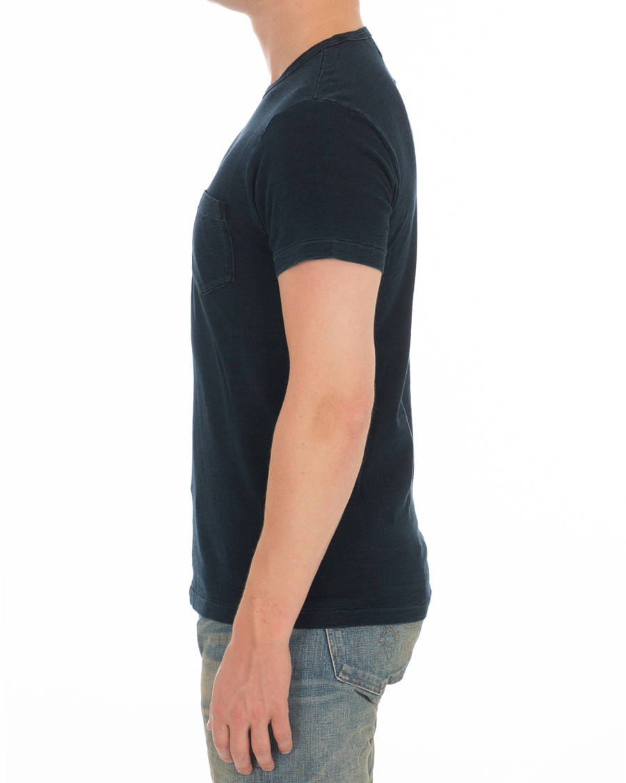 Homme | T-shirts | RRL | Standard Pocket Tee Rinsed Blue Indigo