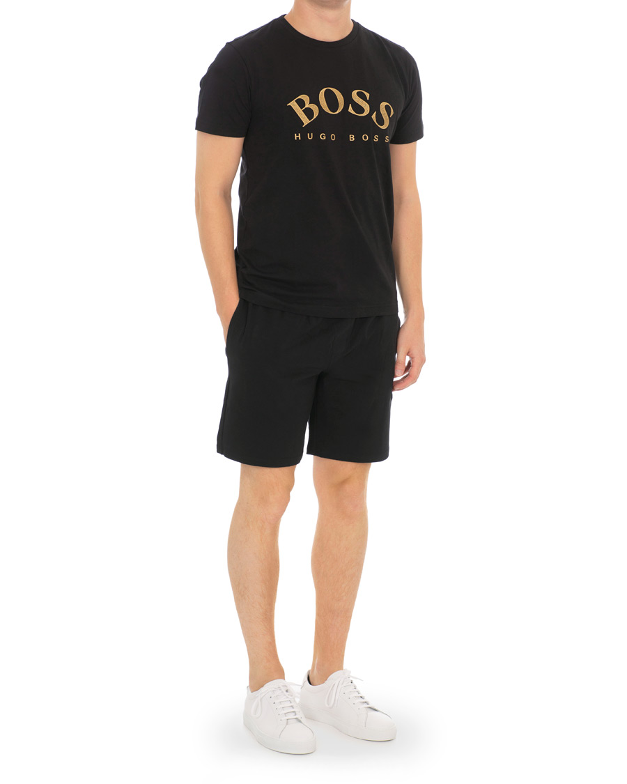 Heren | T-shirts | BOSS GREEN | BOSS Athleisure Logo Crew Neck Tee Black/Gold