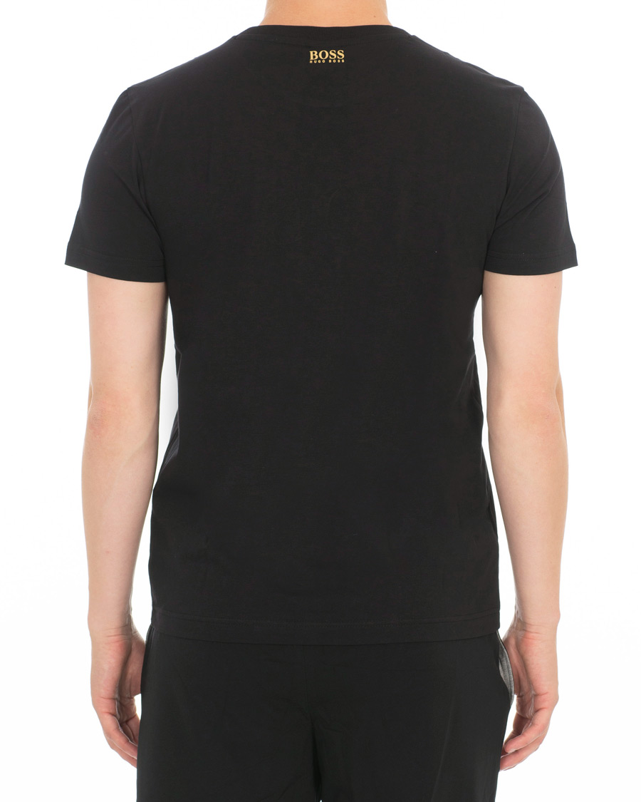 Heren | T-shirts | BOSS GREEN | BOSS Athleisure Logo Crew Neck Tee Black/Gold