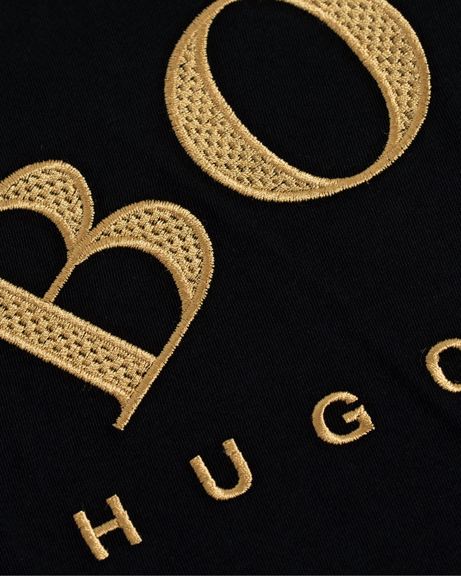 Heren | T-shirts | BOSS GREEN | BOSS Athleisure Logo Crew Neck Tee Black/Gold