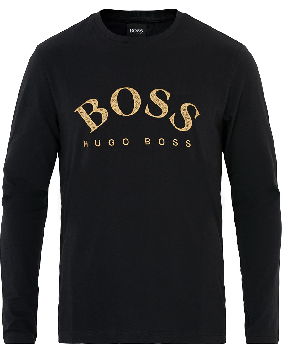 Homme | T-shirts | BOSS GREEN | BOSS Athleisure Togn Long Sleeve Tee Black/Gold