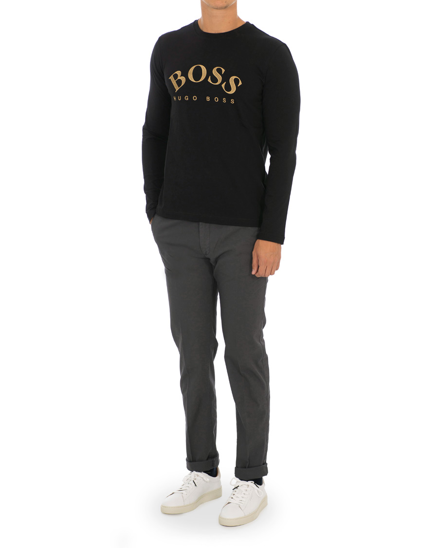 Homme | T-shirts | BOSS GREEN | BOSS Athleisure Togn Long Sleeve Tee Black/Gold