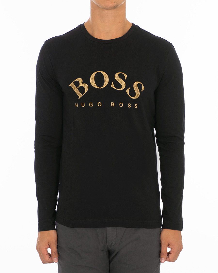 Homme | T-shirts | BOSS GREEN | BOSS Athleisure Togn Long Sleeve Tee Black/Gold