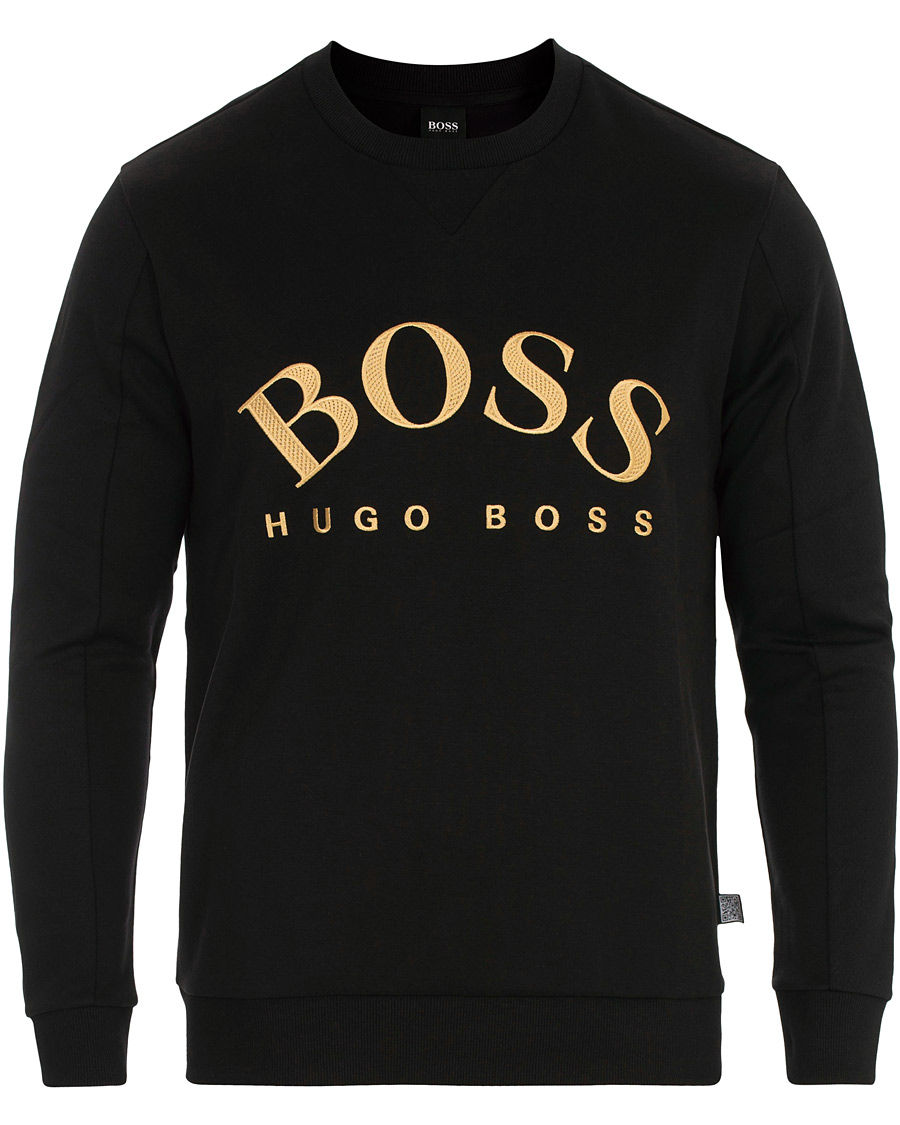 Homme | Pulls Et Tricots | BOSS GREEN | BOSS Athleisure Salbo Crew Neck Sweater Black/Gold