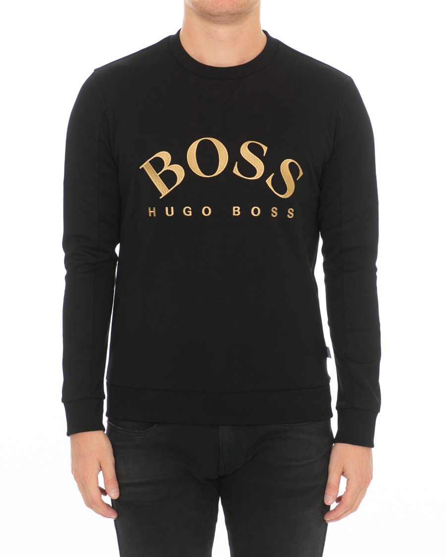 Homme | Pulls Et Tricots | BOSS GREEN | BOSS Athleisure Salbo Crew Neck Sweater Black/Gold