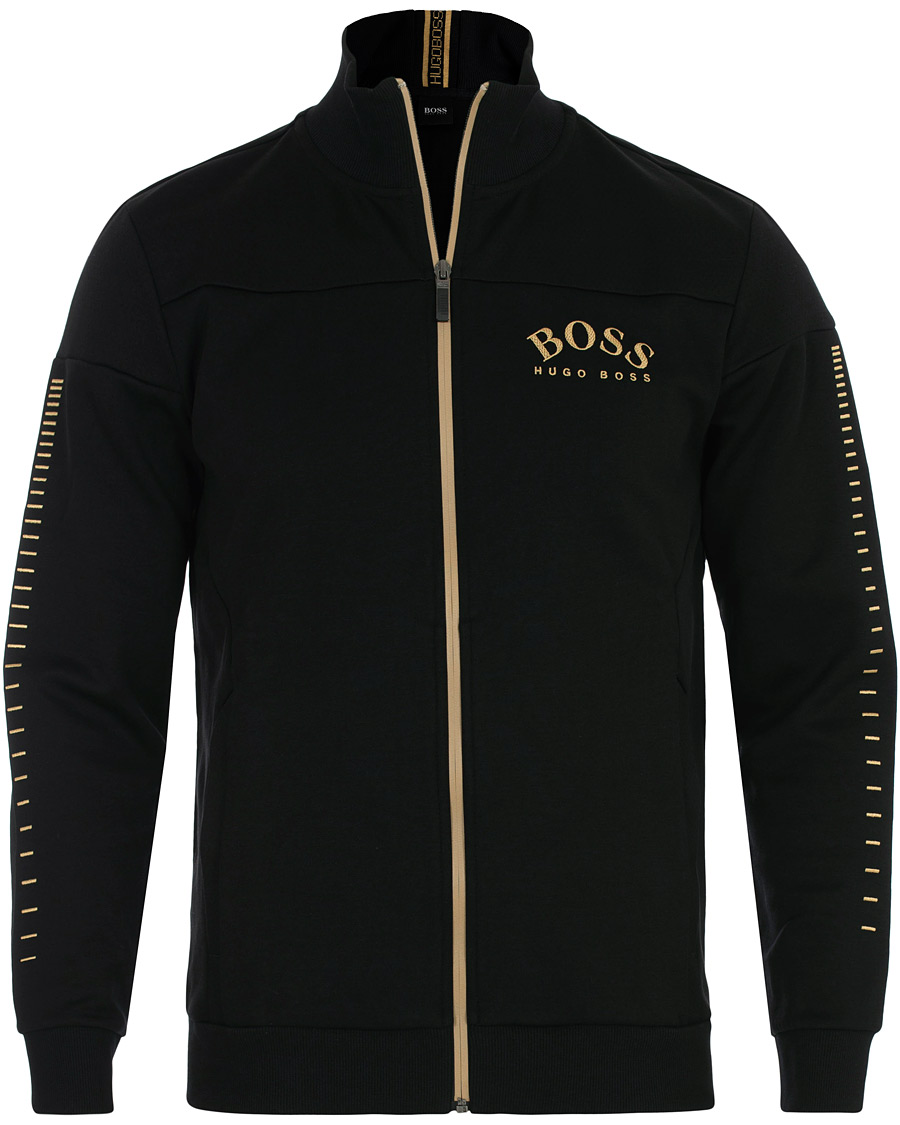 Homme | Pulls Et Tricots | BOSS GREEN | BOSS Athleisure Skaz Win Full Zip Black/Gold