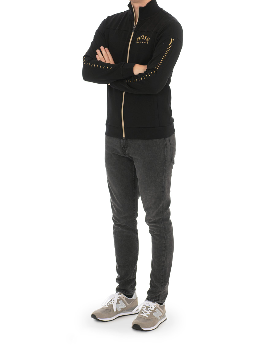 Homme | Pulls Et Tricots | BOSS GREEN | BOSS Athleisure Skaz Win Full Zip Black/Gold