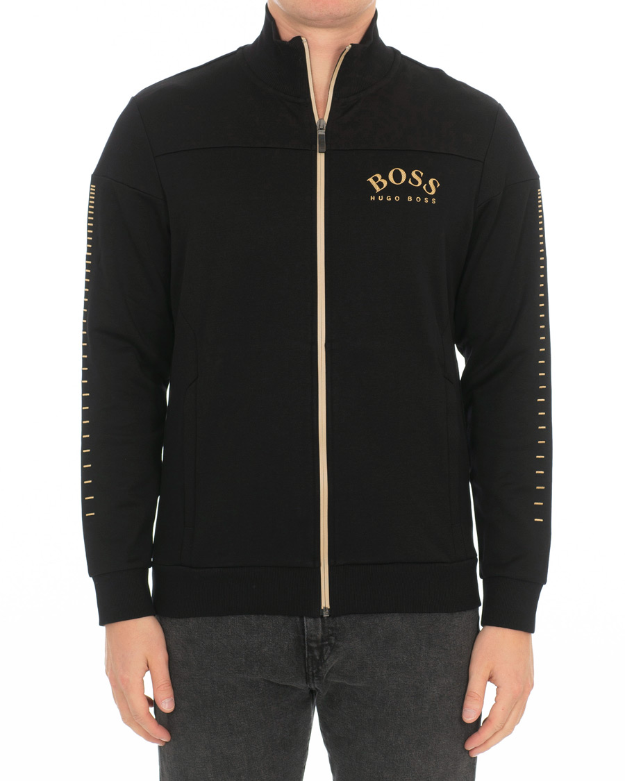 Homme | Pulls Et Tricots | BOSS GREEN | BOSS Athleisure Skaz Win Full Zip Black/Gold