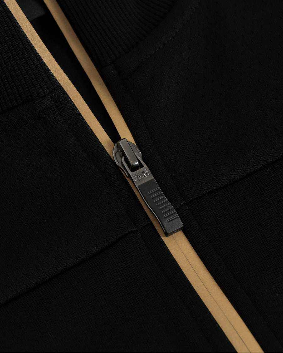 Homme | Pulls Et Tricots | BOSS GREEN | BOSS Athleisure Skaz Win Full Zip Black/Gold
