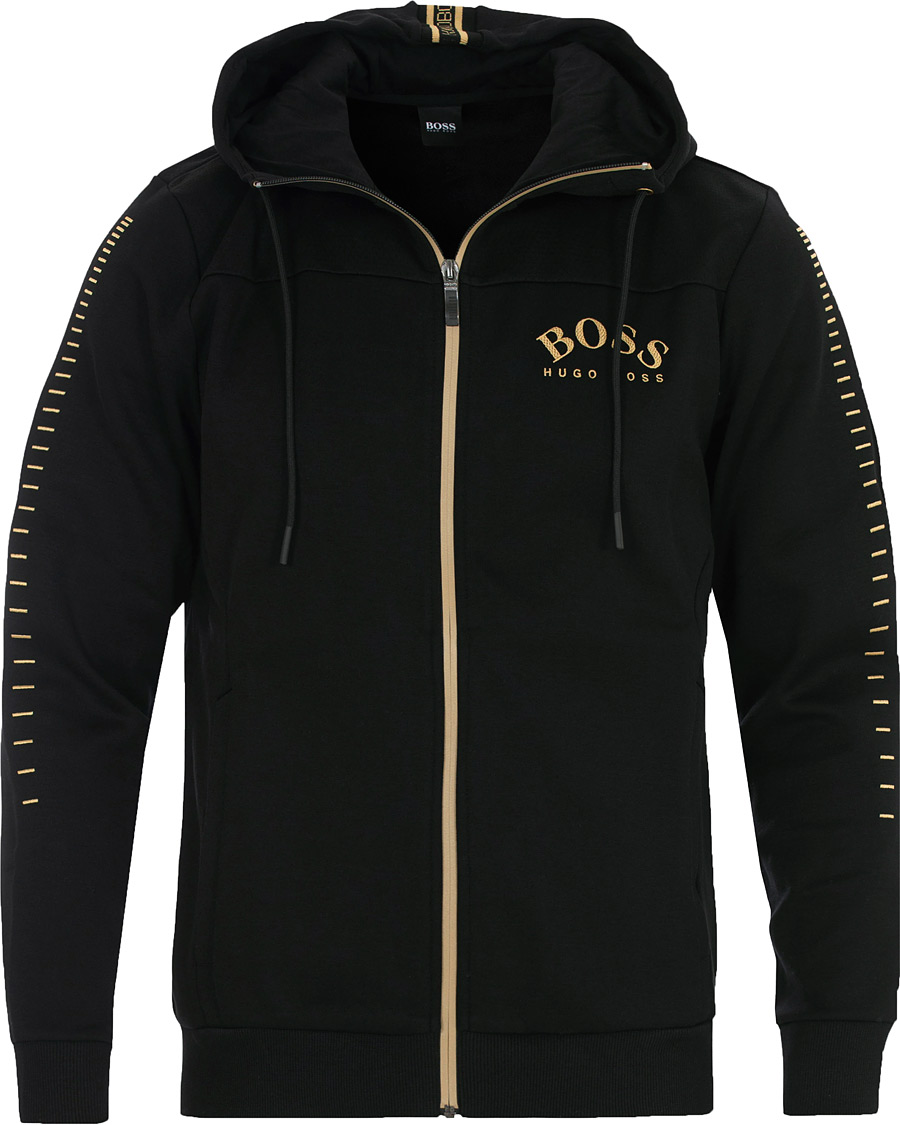 Homme | Pulls Et Tricots | BOSS GREEN | BOSS Athleisure Saggy Win Full Zip Hoodie Black/Gold