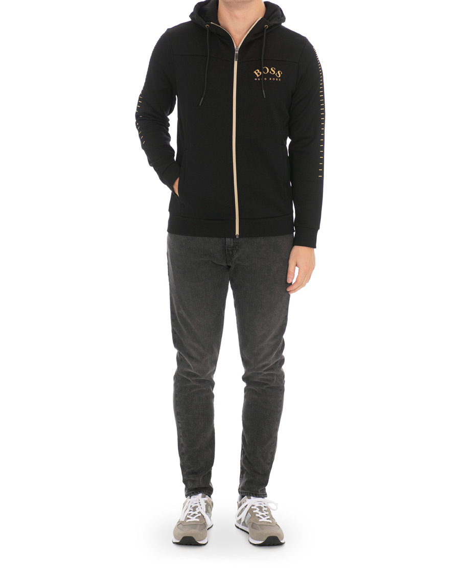 Homme | Pulls Et Tricots | BOSS GREEN | BOSS Athleisure Saggy Win Full Zip Hoodie Black/Gold