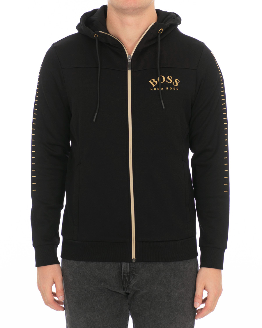 Homme | Pulls Et Tricots | BOSS GREEN | BOSS Athleisure Saggy Win Full Zip Hoodie Black/Gold