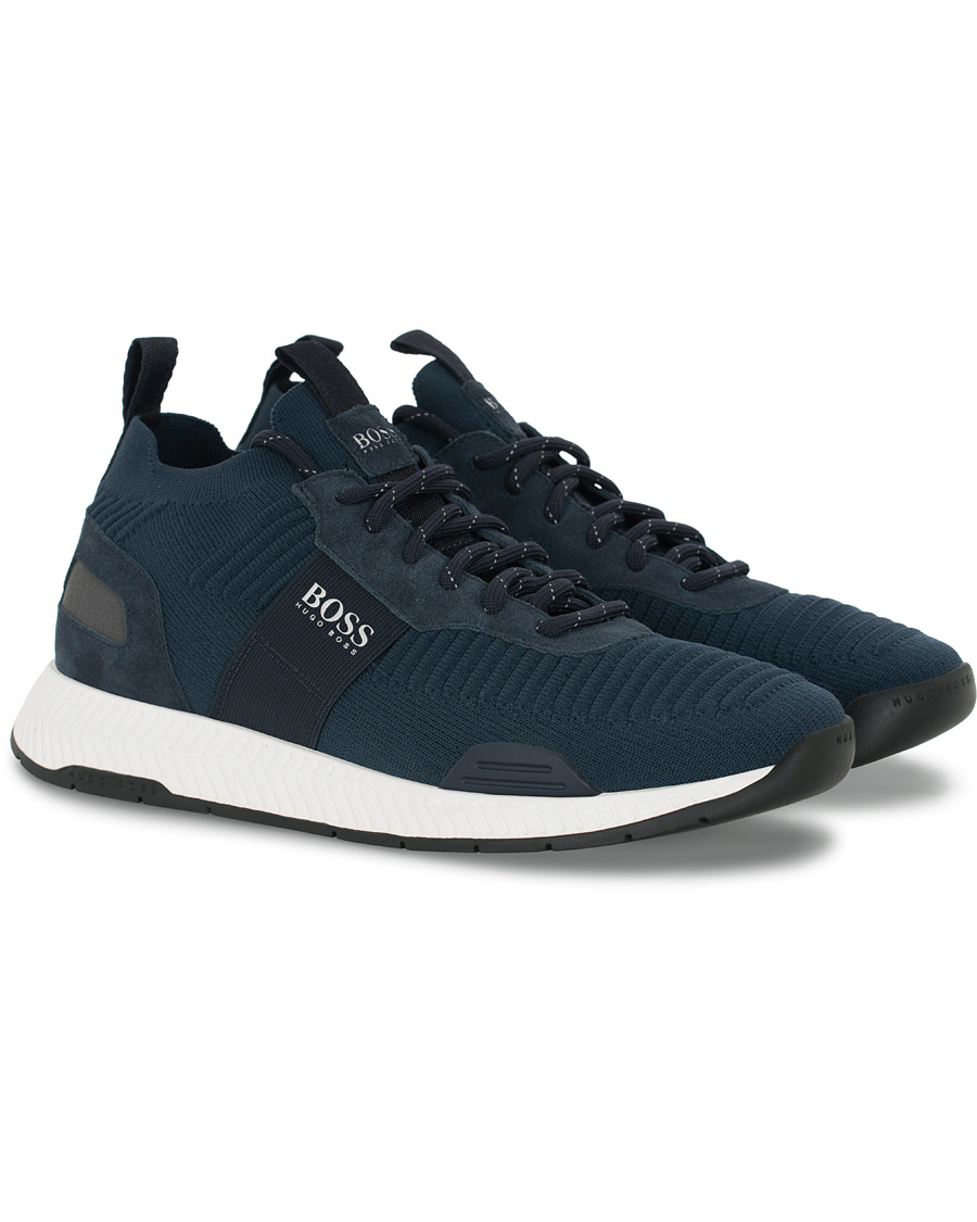 Homme | BOSS Athleisure Titanium Mesh Running Sneaker Navy | BOSS GREEN | BOSS Athleisure Titanium Mesh Running Sneaker Navy