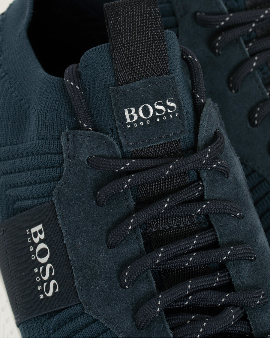 Homme | BOSS Athleisure Titanium Mesh Running Sneaker Navy | BOSS GREEN | BOSS Athleisure Titanium Mesh Running Sneaker Navy
