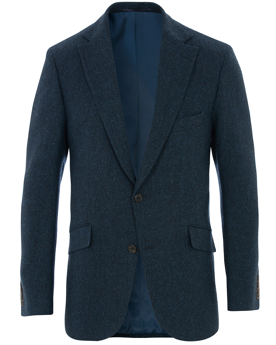 Homme | Blazers | Walker Slater | Edward Tweed Herringbone Blazer Navy
