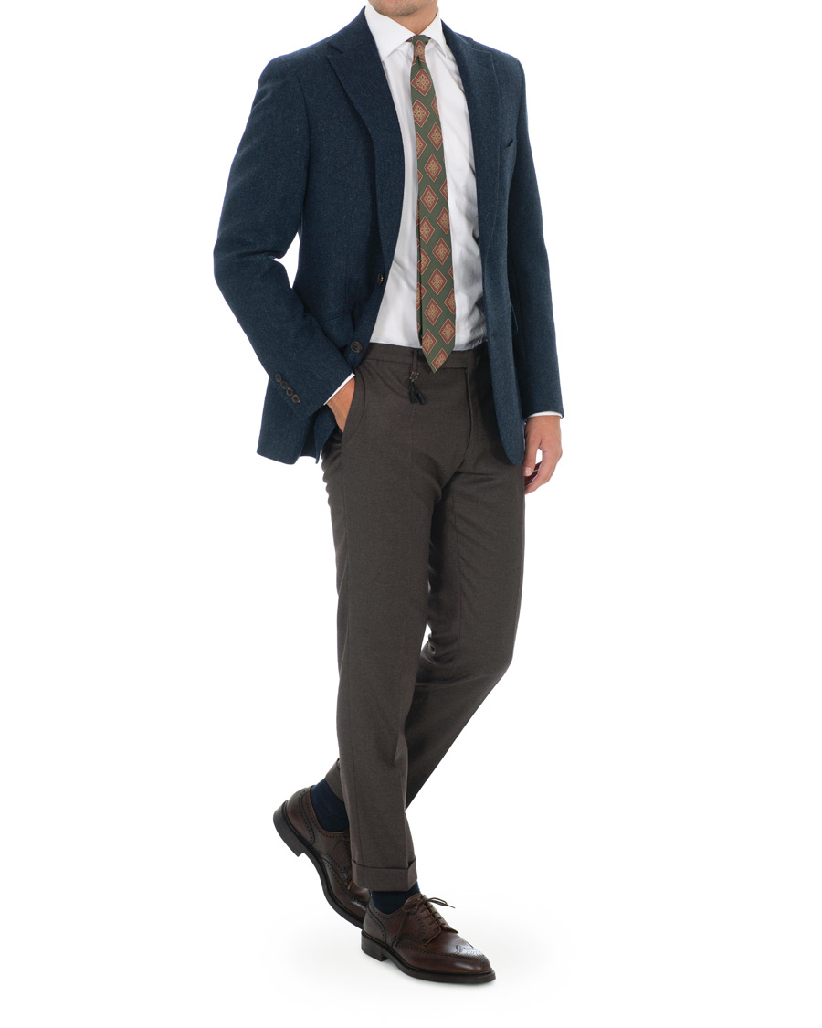Homme | Blazers | Walker Slater | Edward Tweed Herringbone Blazer Navy