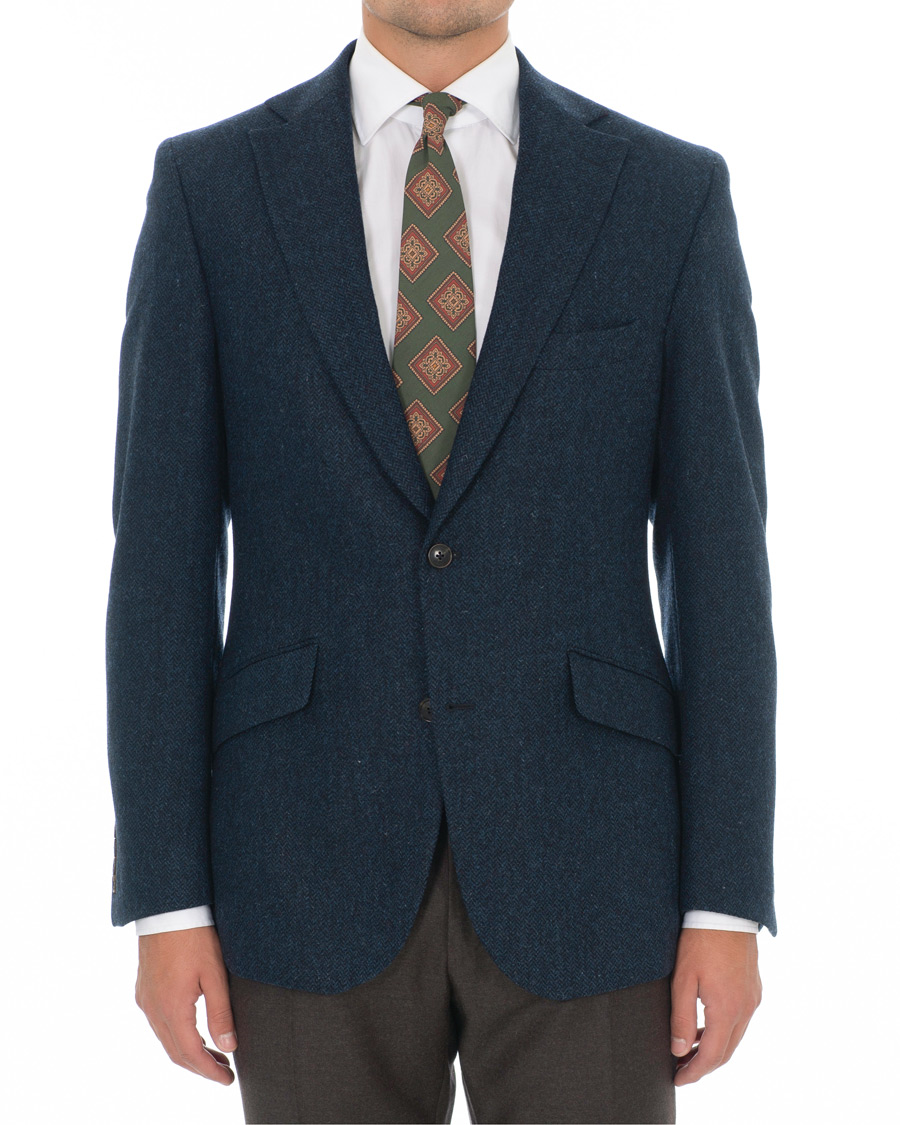 Homme | Blazers | Walker Slater | Edward Tweed Herringbone Blazer Navy