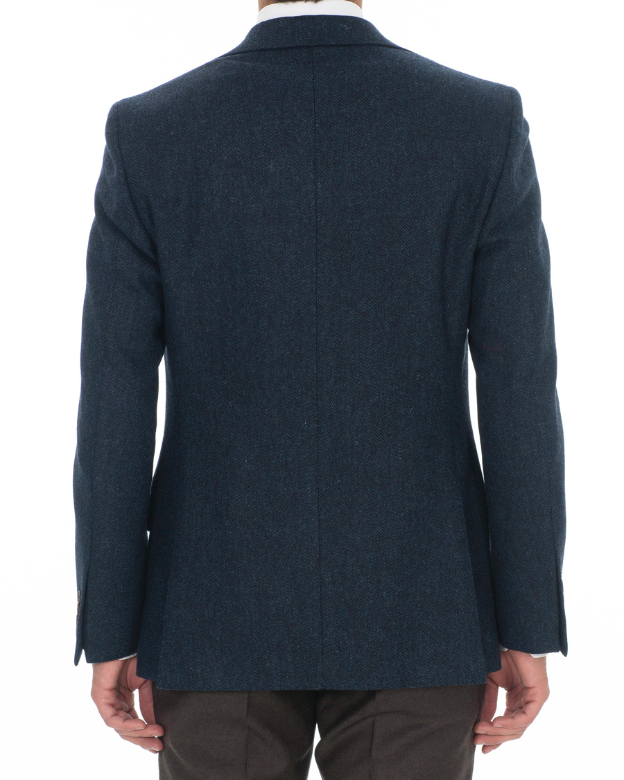 Homme | Blazers | Walker Slater | Edward Tweed Herringbone Blazer Navy