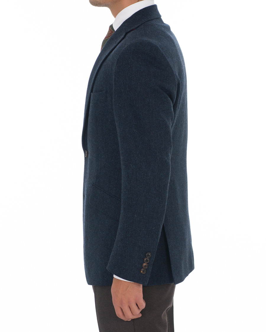 Homme | Blazers | Walker Slater | Edward Tweed Herringbone Blazer Navy