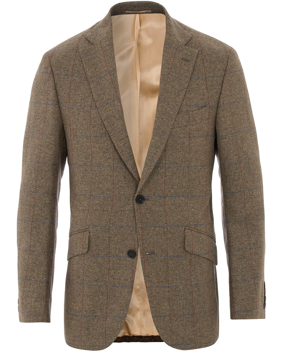 Homme | Blazers | Walker Slater | Edward Tweed Windowpane Blazer Brown