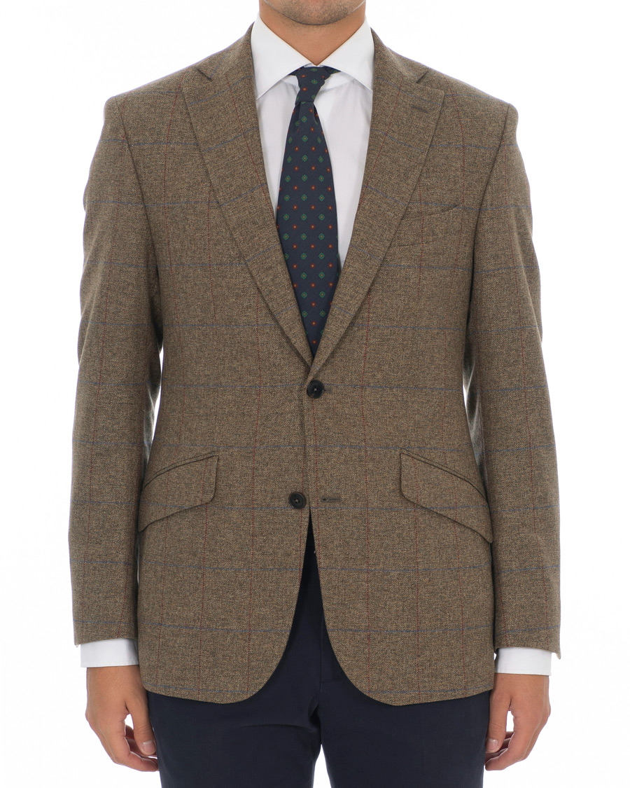 Homme | Blazers | Walker Slater | Edward Tweed Windowpane Blazer Brown