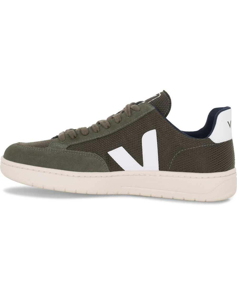 Homme | Veja V-12 Mesh Sneaker Green/White | Veja | V-12 Mesh Sneaker Green/White
