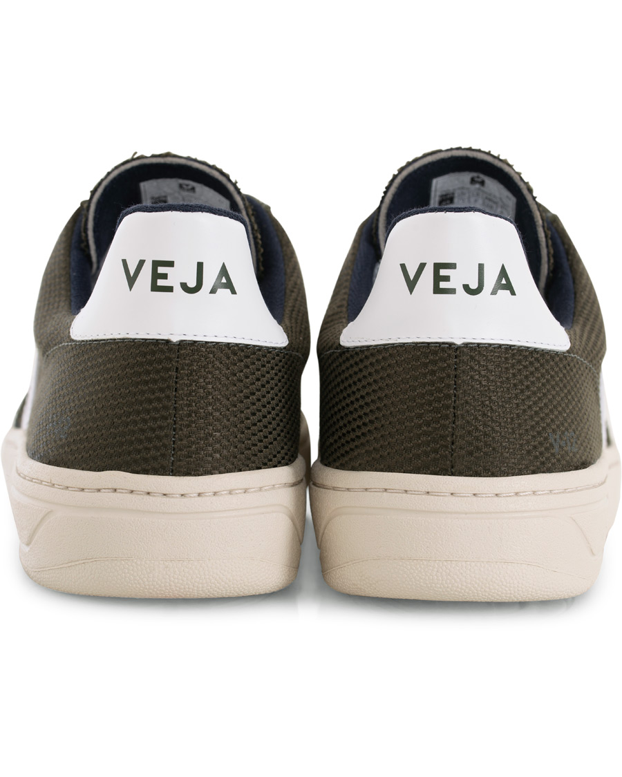 Homme | Veja V-12 Mesh Sneaker Green/White | Veja | V-12 Mesh Sneaker Green/White