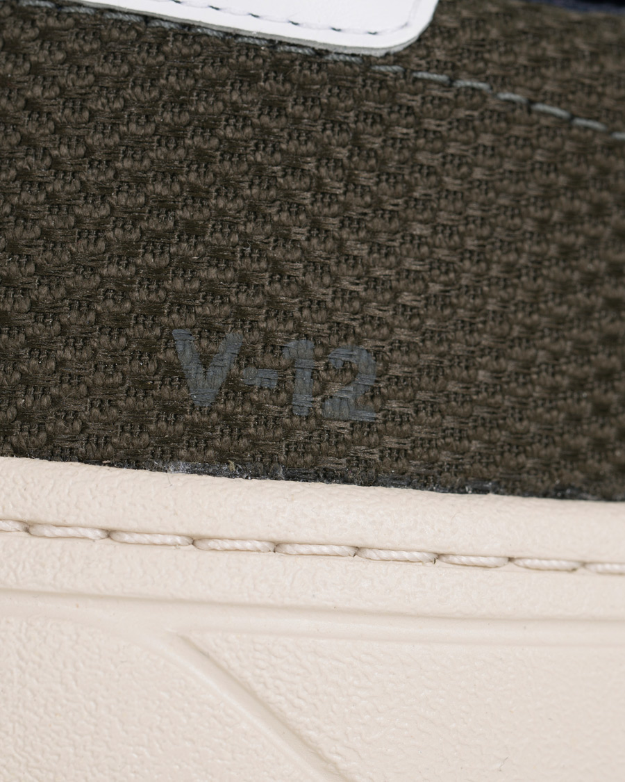 Homme | Veja V-12 Mesh Sneaker Green/White | Veja | V-12 Mesh Sneaker Green/White