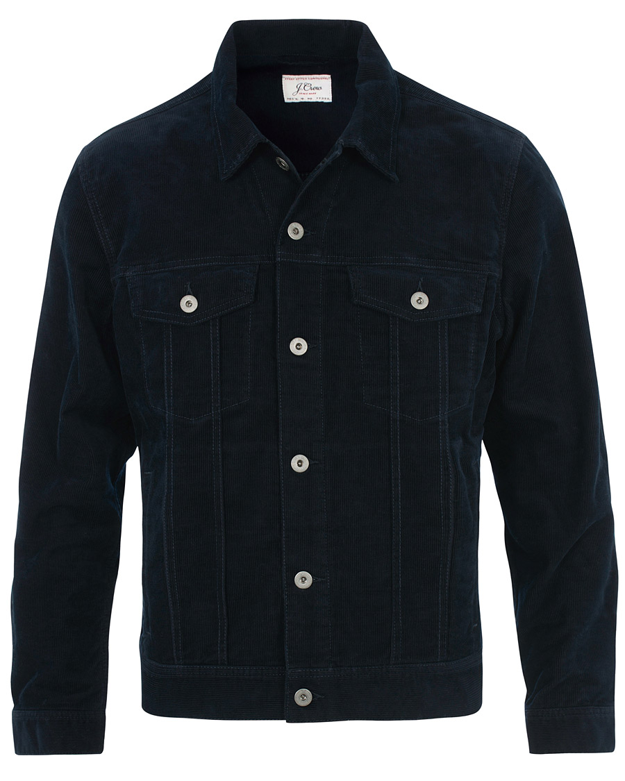 Heren | Jassen | J.Crew | Stretch Corduroy Trucker Jacket Navy