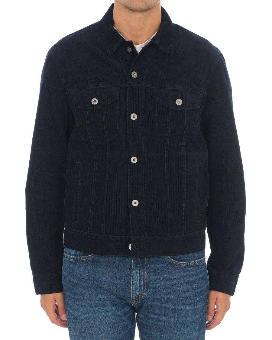 Heren | Jassen | J.Crew | Stretch Corduroy Trucker Jacket Navy