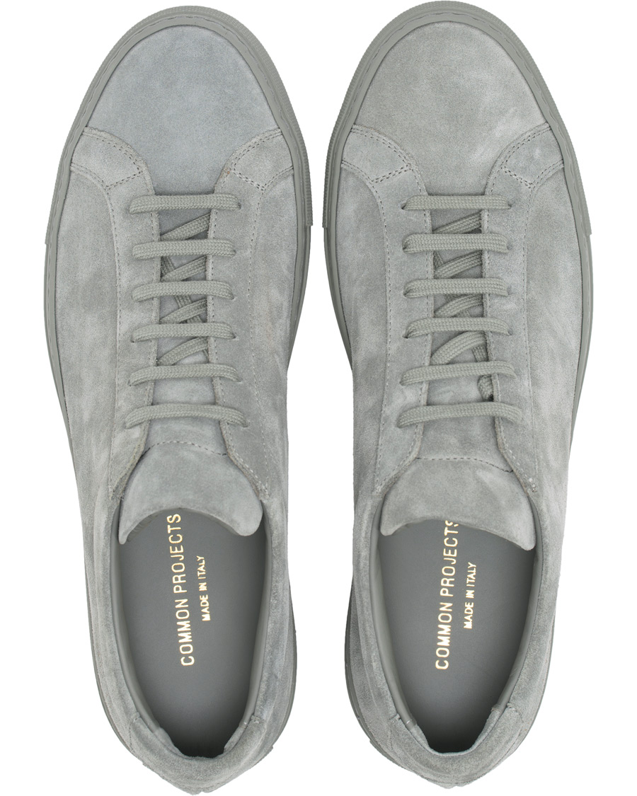 Heren | Common Projects Original Achilles Suede Sneaker Grey | Common Projects | Original Achilles Suede Sneaker Grey