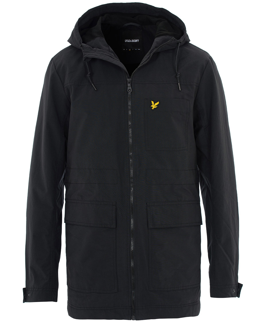 Homme | Manteaux Et Vestes | Lyle & Scott | Micro Fleece Lined Hooded Jacket True Black