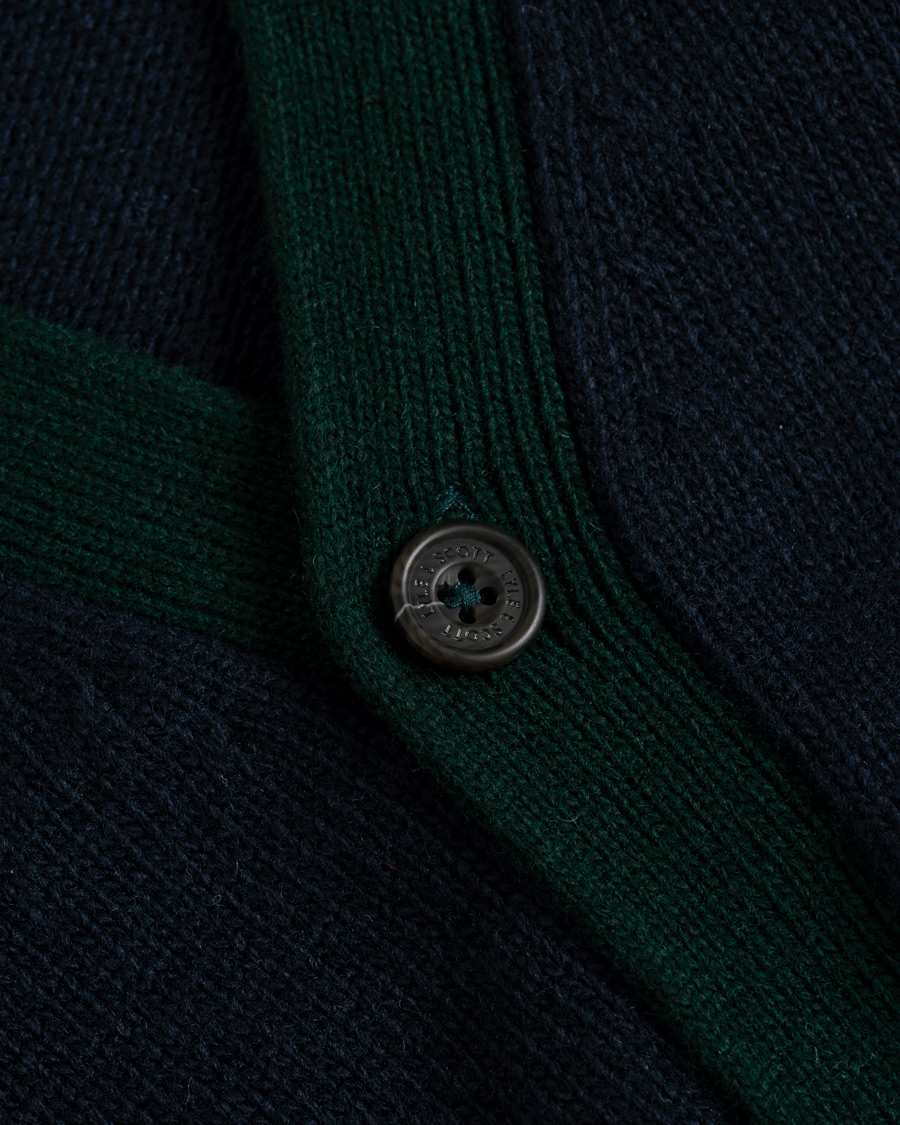Heren | Truien | Lyle & Scott | Contrast Placket Cardigan Dark Navy