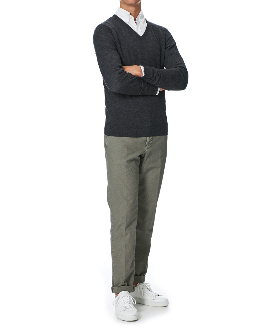 Homme | Pulls Et Tricots | Tiger of Sweden | Rael V-Neck Pullover Grey
