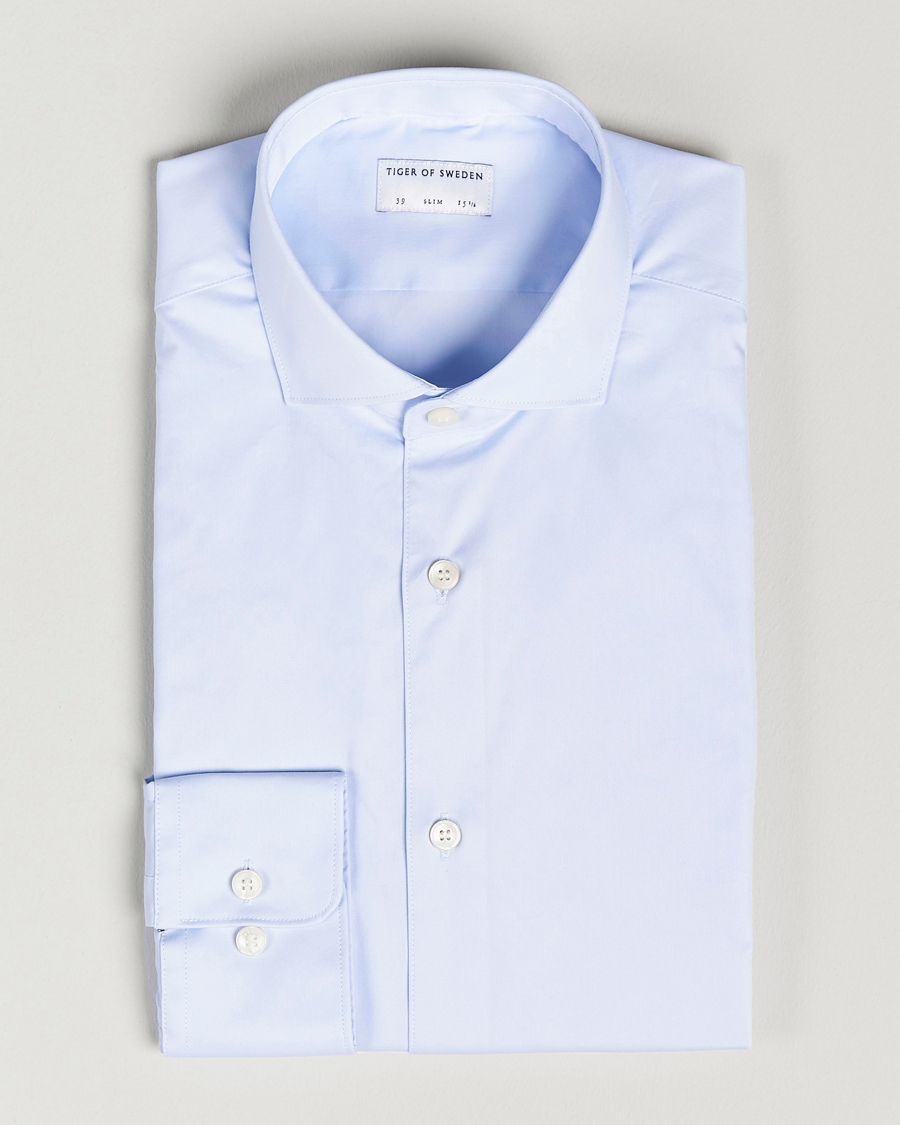 Homme | Chemises | Tiger of Sweden | Farell 5 Stretch Shirt Light Blue