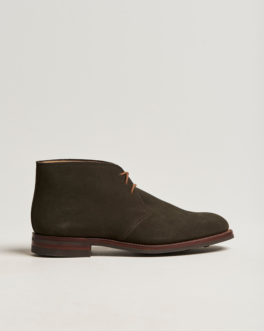 Homme | Crockett & Jones Chiltern Dainite Chukka Boot Green Suede | Crockett & Jones | Chiltern Dainite Chukka Boot Green Suede